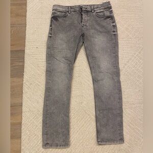 Stylish Men's Gray Slim Fit Jeans - 32x30